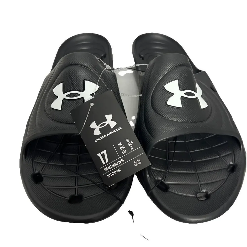 Under Armour Mens 17 Locker IV Slides Pool Gym Beach Sliders Flip Flops Summer